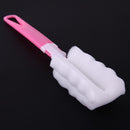 Sponge Cup Brush Removable Handle Cup Cleaning Brush Bottle Scrubber (Pink)