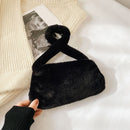 Animal Pattern Underarm Bag Women Mini Plush Shoulder Handbags Purse (2)