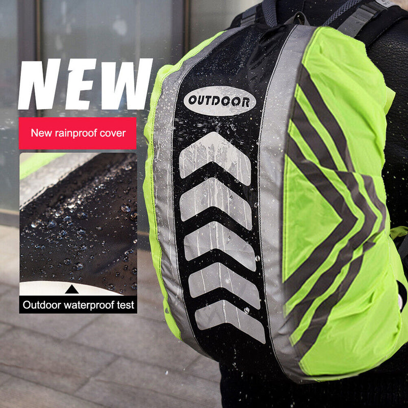 Backpack Rain Cover Reflective Waterproof Climbing Bag Dust Raincover (M) Newly