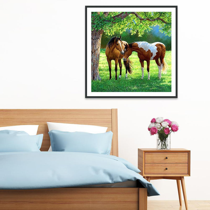 5D DIY Full Drill Diamond Painting Horse Cross Stitch Mosaic Craft Wall Arts Kit
