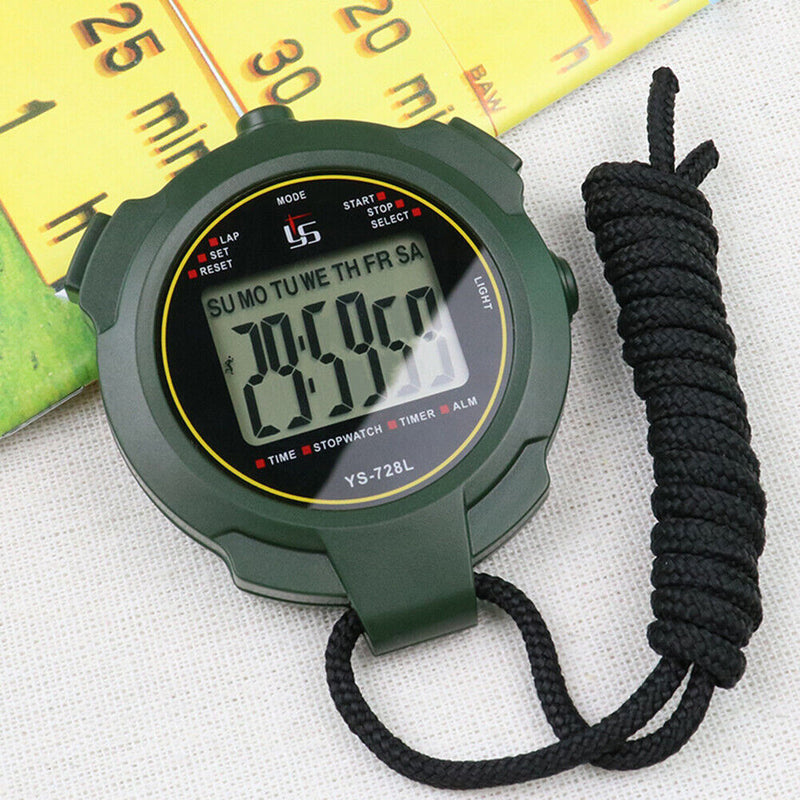Digital Stopwatch Handheld Training Timer Sports Running Chronograph Watch Newly