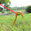 Ground Nail Aluminium Alloy Tent Accessories with Hooks for Camping Hiking Beach