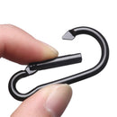 Black Climbing Camping Hiking D Carabiner Water Bottle Hooks Snap Clip Keychain