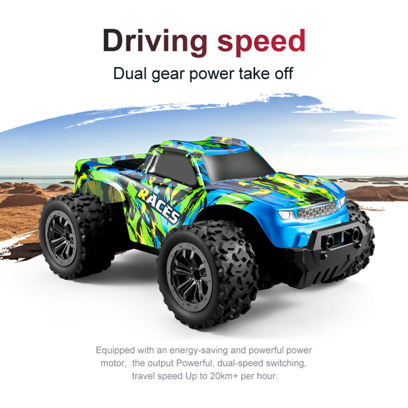 1/20 4WD RC Off Road Car 20km/h High Speed Monster Truck w/ Battery (S 702)