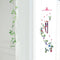 4 Metal Tubes Flowers Wind Chime Garden Door Windows Hang Ornament (Red)