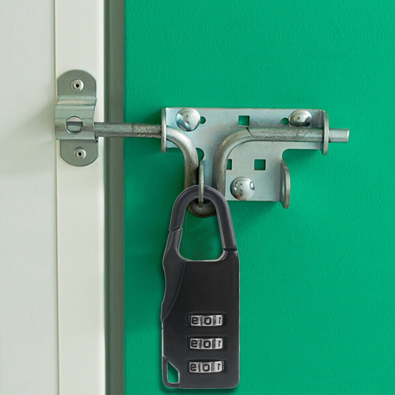 3 Digit Combination Lock Zinc Alloy Travel Luggage Suitcase Security Padlock