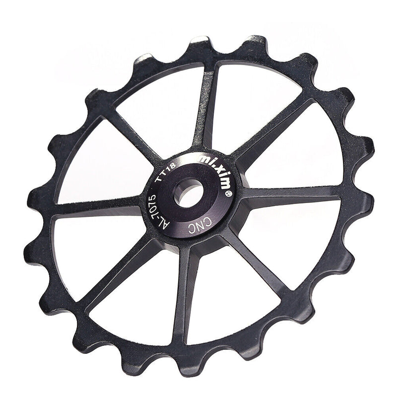 Mi Xim Mountain Bike Rear Derailleur Bearing Pulley Guide Wheel (Black 18T)