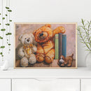 5D DIY Full Drill Round Shape Cartoon Bear Rhinestone Diamond Drawing Home De