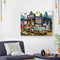 DIY Paint By Number Kit Houses Cars by The Lake No Frame for Home Decor