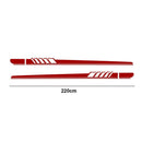 2pcs Car Side Body Vinyl Decals Long Stripe Stickers for Mercedes-Benz(Red)