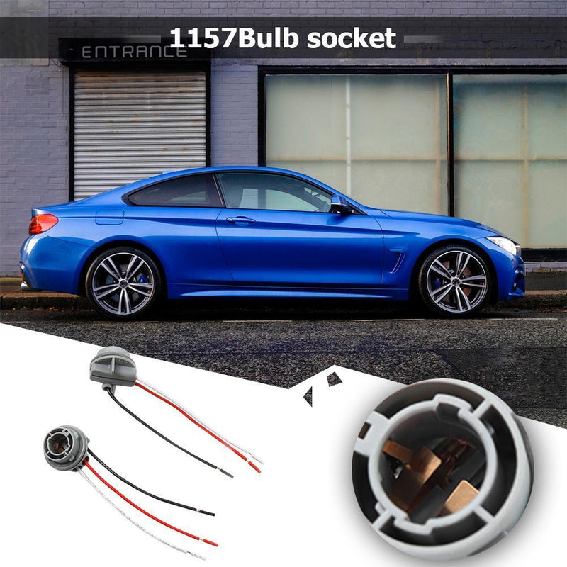 2pcs 1157 Car Bulb Holder Lamp Socket Adapter LED Side Light Wiring Connector