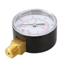 Low Pressure Gauge for Fuel Air Hydraulic 50mm 0/15 PSI 0/1 Bar 1/4 BSPT Newly