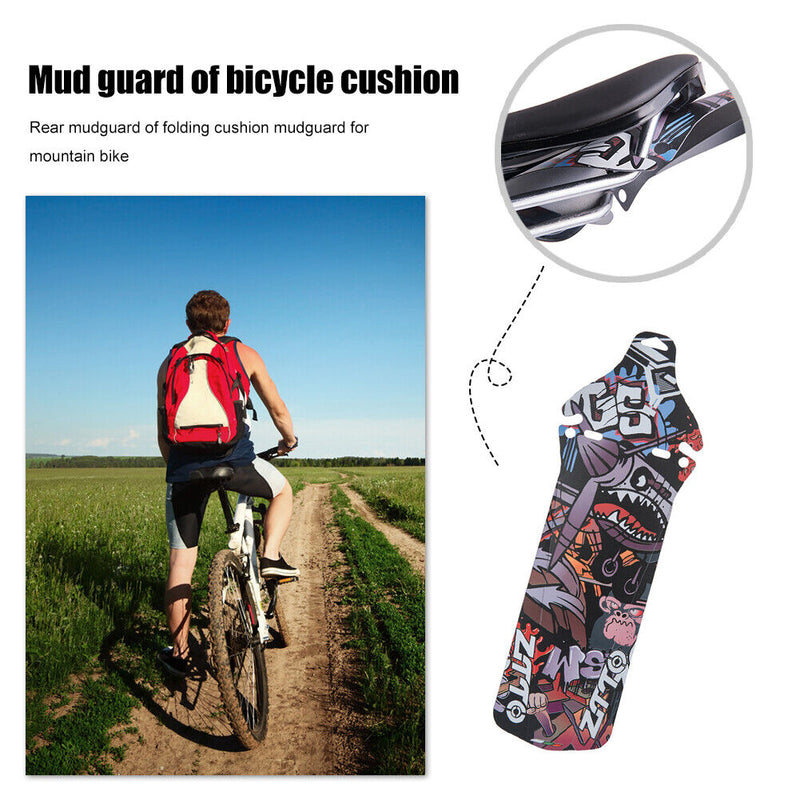Bicycle Seat Fender Saddle Mud Guard Removable Rear Cushion Mountain Bike F