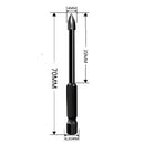 Multifunctional Triangle Drill Bit Glass Ceramic Cross Hex Tile Bits (4mm)