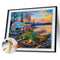50x40cm Lake Scenery Frameless Picture Oil Paint By Numbers Hand Painted Pi