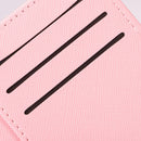 Women Wallets PU Leather Solid Fashion Short Multi-slot Card Purse (Pink)