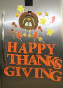 Large Happy Thanksgiving Magnetic Garage Door Banner Refrigerator Etc..