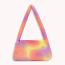Animal Underarm Bag Women Mini Plush Shoulder Handbags Purse (15 Tie Dye)
