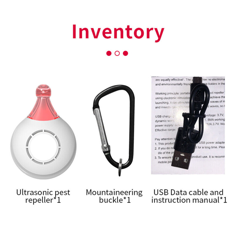 Insect Repellent Ultrasonic Pest Flea Tick Lice Repeller Pet Supply (White)