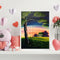 DIY Hand Painted Paint By Numbers Oil Canvas Pictures Evening Cabin Ornament Kit