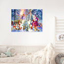 Santa Claus with Animal Oil Paint By Numbers Drawing DIY Home Decoration Gifts