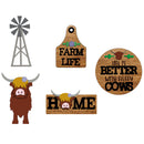 Wooden Farm Style Crafts Durable Tiered Tray Flat Decor Sign Holiday Party Gifts