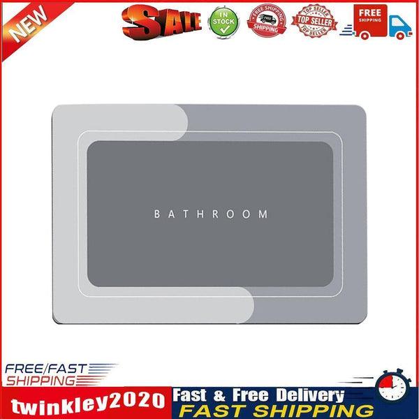 Water Absorption Non-slip Carpet Washable Floor Mat (Light Grey 40x60cm) Newly