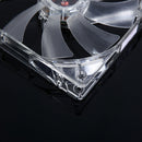LED Light CPU Cooling Fan Computer PC Clear Case Quad 12CM Heatsink Red Newly