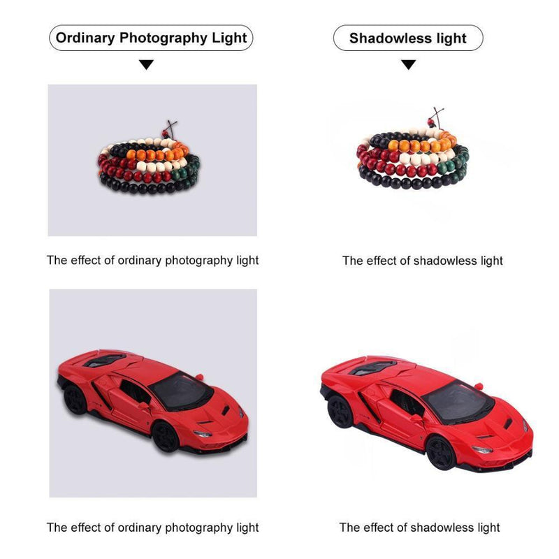 Double LED Shadowless Bottom Light Photo Studio Shooting Tent Box Kit Light Box