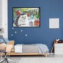 Frameless Hand Painted Picture DIY Snowing Hedgehog Painting By Numbers Craft