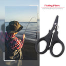 Fishing Plier Scissor Stainless Steel Line Cutting Fishing Tools (Black) Newly