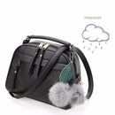 Women Messenger Handbag Shoulder Bag PU Leather Satchel Sling Bag/Black
