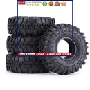 AUSTAR 4pcs Rubber Wheel Tires for 1/10 RC Crawler Axial SCX10 90046 SCX10