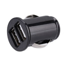 Mini Car Charger 2.4A Dual USB Charger Fast Charging Phone Adapter (Black) Newly