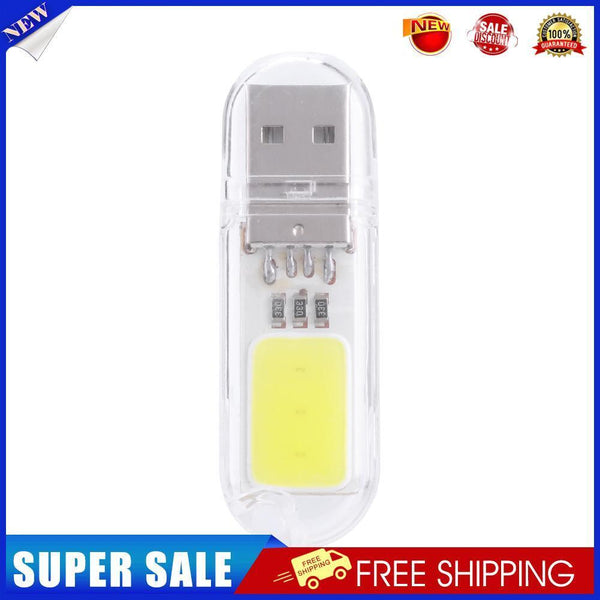 Mini Portable USB Book Light Bright Reading Lamp for PC Laptop (White 3COB)
