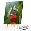 Raspberry-picking Mice Frameless Oil Paint By Numbers Hand Painted Art Picture
