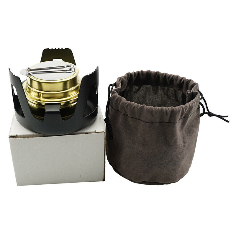 Mini Alcohol Stove Outdoor Camping Tourist Picnic Cooking Stove (Black) Newly
