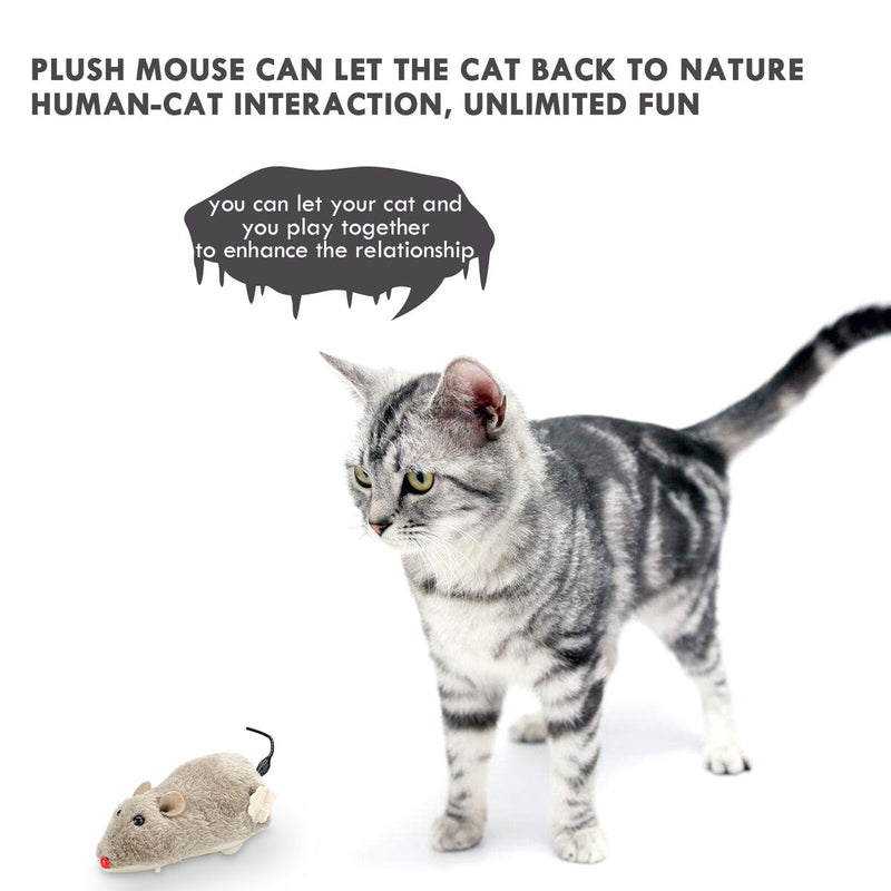Wind Up Mouse for Cats Kitten, Realistic Clockwork Rat, Interactive Toys