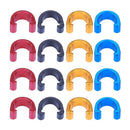 10pcs Bike Bicycle C-Clips Buckle Pants Brake Gear Cable Housing Guide (Blue)