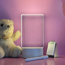 Transparent Acrylic Table Night Light DIY Message Board Home Lamp (Round) Newly