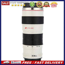400mL Stainless Steel Coffee Tea Mug Camera Lens Shaped Water Cup with Lid Gifts