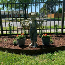 Statues Little Girl Garden Statue Two Tone Stone Garden Statues Garden Decor