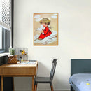 Writing Angel Girl Full Round Diamond Painting DIY Mosaic Picture Decorative Kit