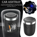 Black Car Ashtray Cup LED Indicator Smokeless Dual-Purpose Cigarette Holder#