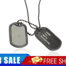 Dual Plates Pendant Necklace Man Sweater Chain Military Army Style Cool