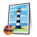 Diamond Painting Lighthouse Full Round Drill Picture of Rhinestone DIY Drawin
