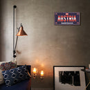 Tin Plates Wall Signs Retro Painting Austria License Metal Plate Poster for Bar