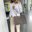 Fashion Designer Leather Shoulder Bag Weave Large Capacity Messenger Handbags