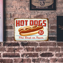 Hot Dogs Retro Metal Plate Tin Sign Wall Home Decor Iron Painting Accessories