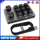 Programming Macro Keyboard USB 9 Key + 2 Knob Mechanical Keypad (Black)